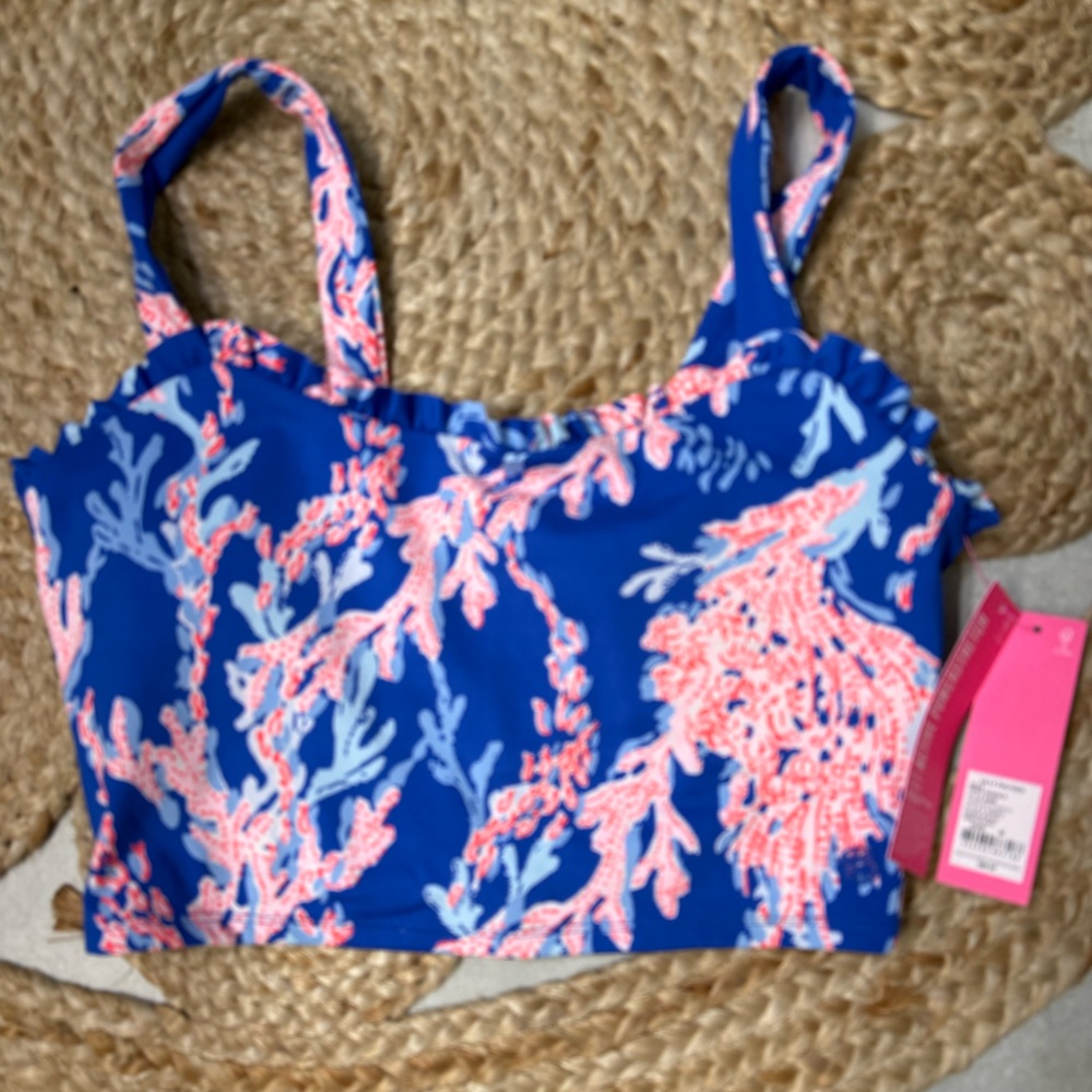 Lilly Pulitzer Blue and Pink Coral Bikini
